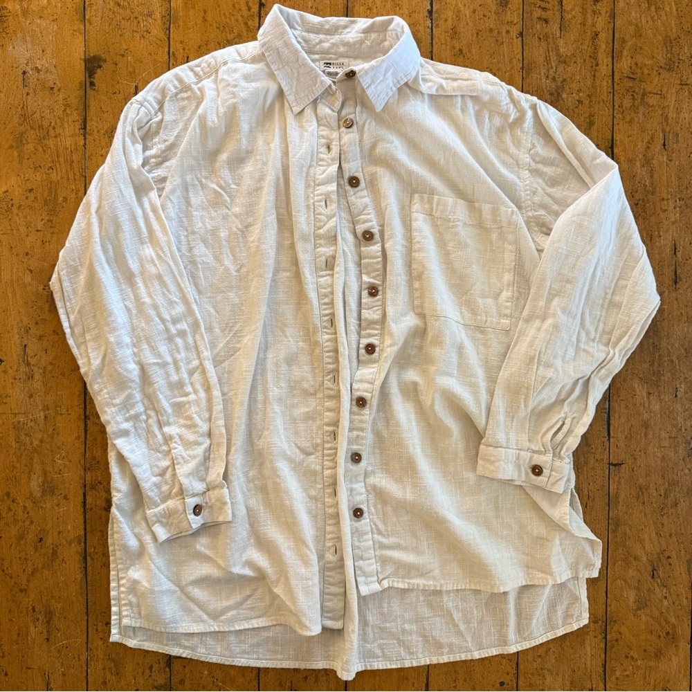 Billabong White Button Down Shirt
